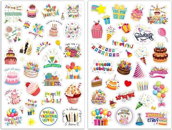 Stickers per cartelle di compleanno album di ricordo decorazioni da festa pieno di amore per adulti e bambini