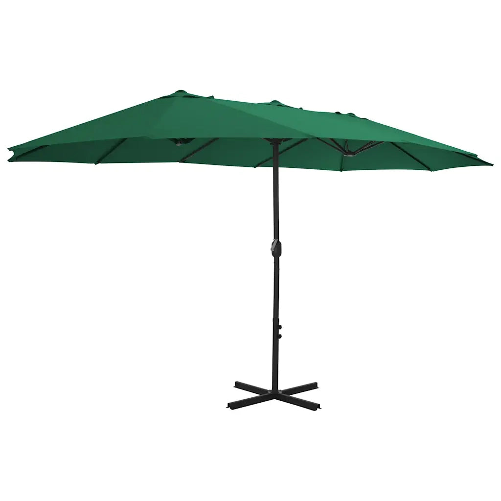 Ombrello | Parasolne da Esterni con Palo in Alluminio 460x270 cm Verde