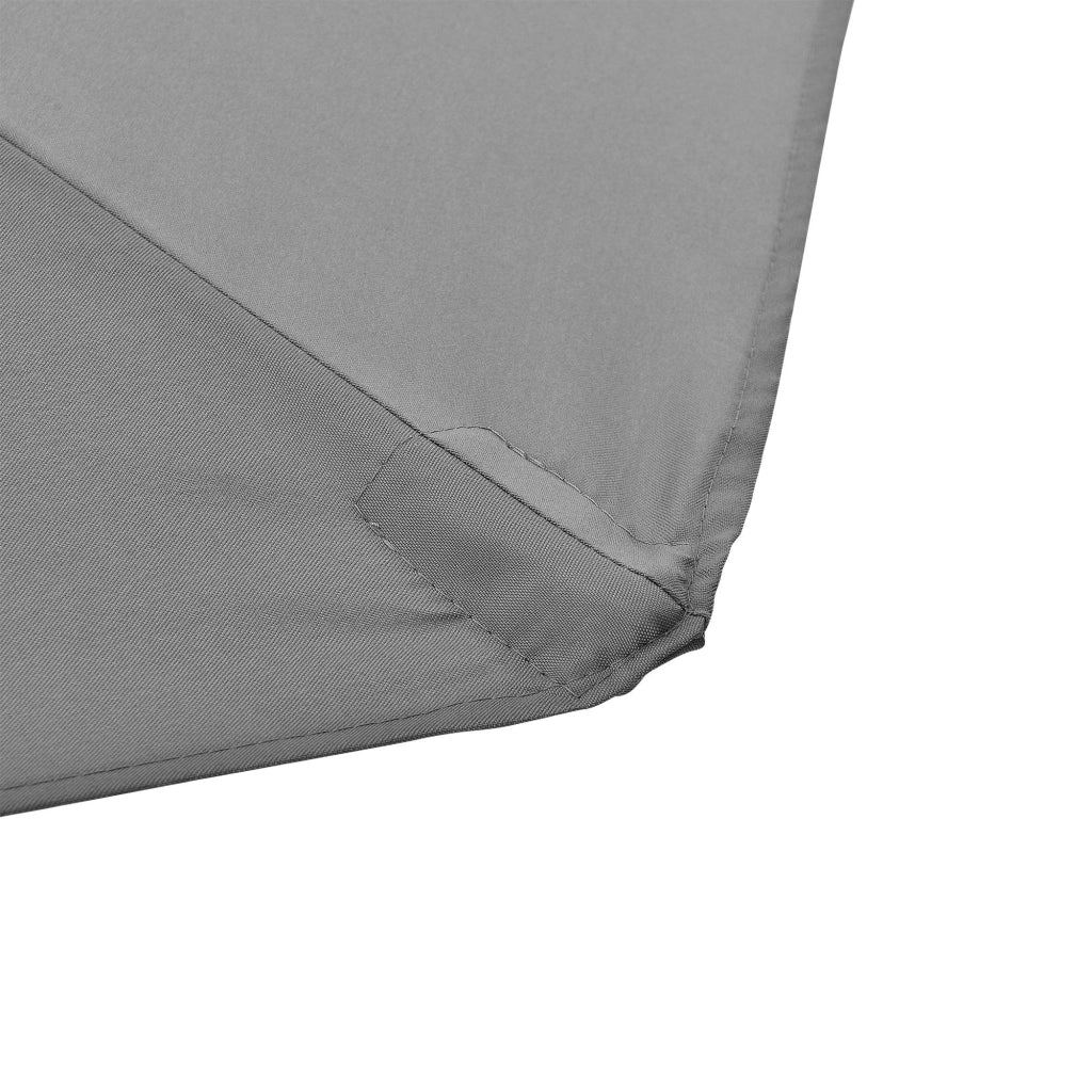 Mezzo ombrellone per terrazza o balcone poliestere 300 cm grigio 03_0001611