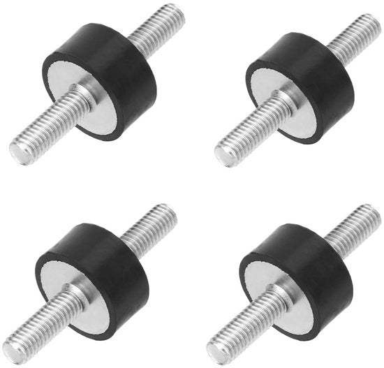 Sistemi di Dampening Antivibrazioni M6 - 4 Pezzi di Elementi di Dampening - Controllo del Rumore - Dampening delle Vibrazioni - Adatto per Compressori d'Aria - Diesel e Motori. - Elementi di Dampening
