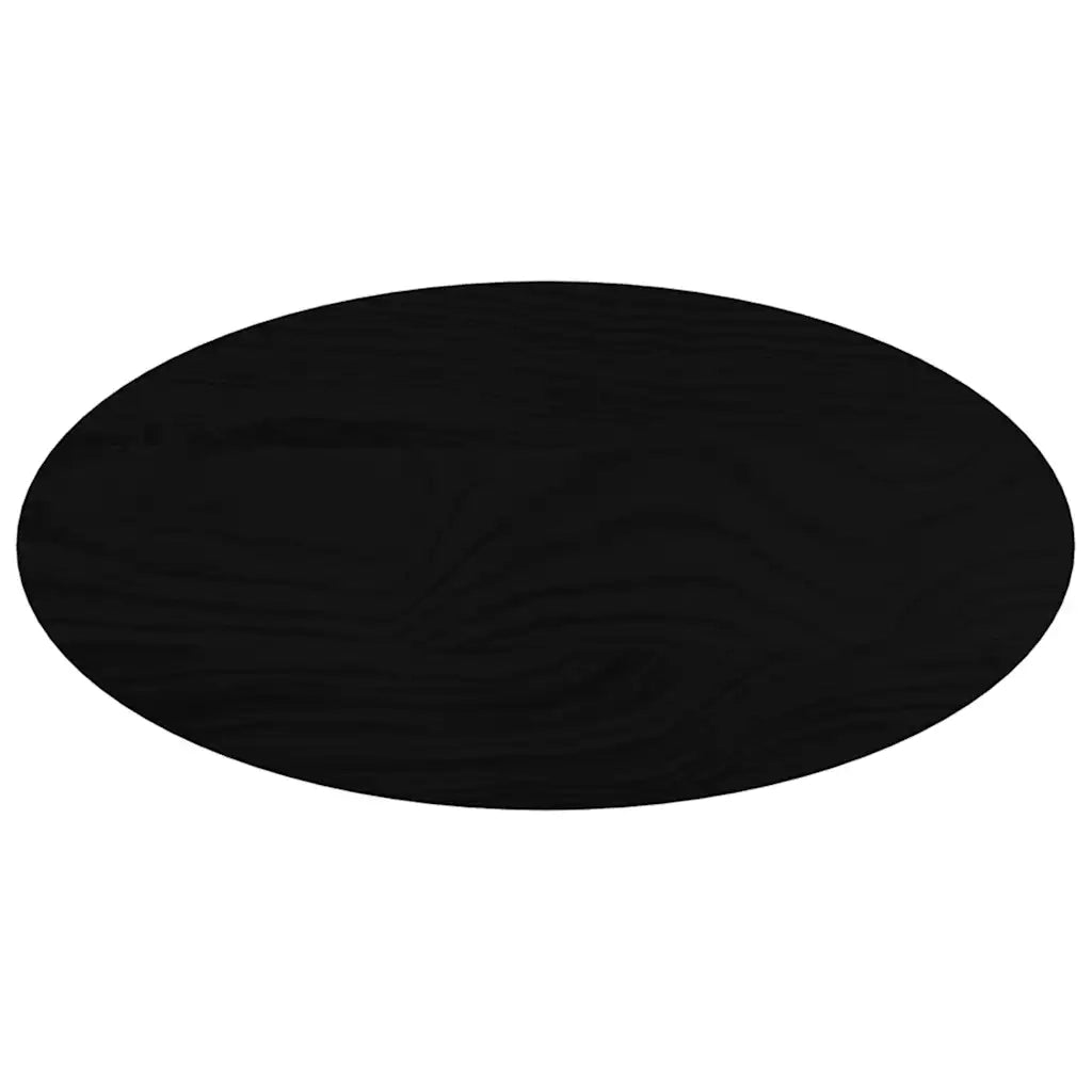 Piano Tavolo | Superficie Tavolo | Piano Scrivania Marrone Scuro 80x40x4 cm in Rovere Massello Ovale