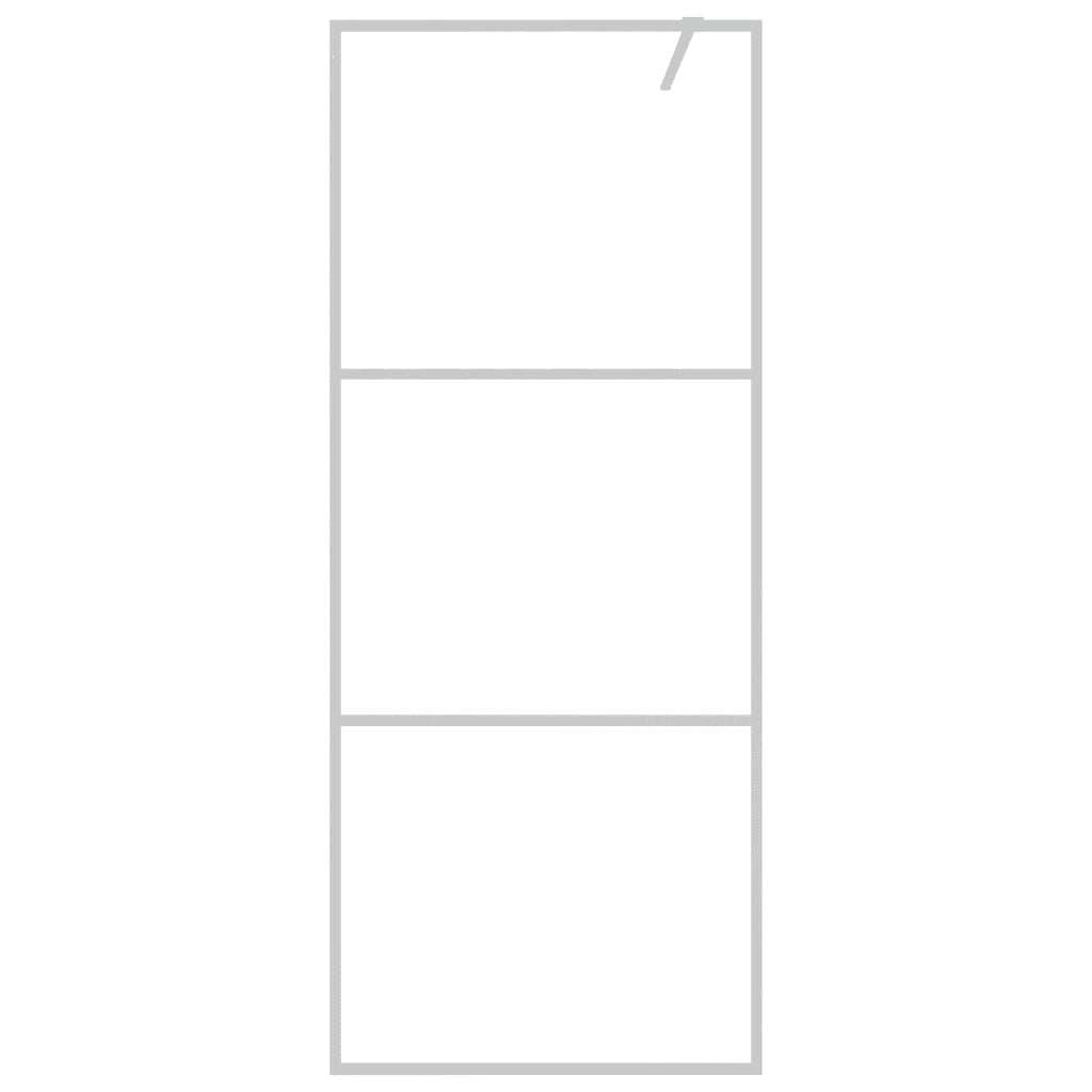 Parete Doccia Walk in Argento 80x195 cm Vetro Trasparente ESG 152115