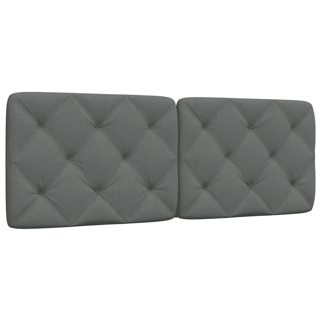Coussin de tête de lit gris foncé 120 cm tissu