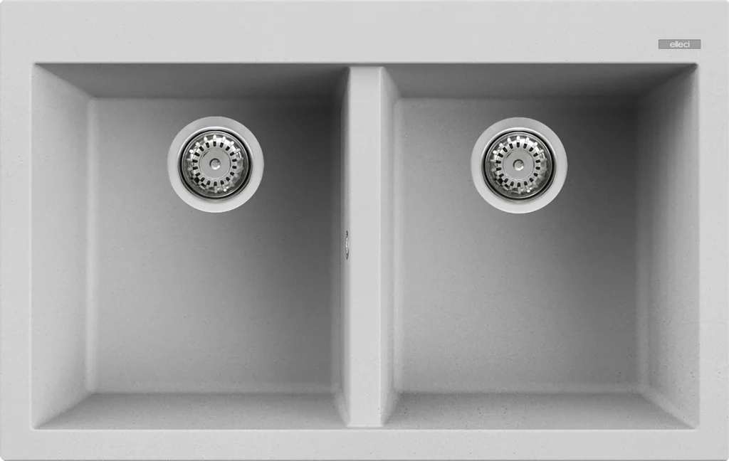 Lavello QUADRA 350 79x50 2 vasche NUVOLA 79