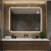 Specchio luminoso da bagno senza cornice con retroilluminazione LED antiappannamento vetro silver 60 × 80 cm