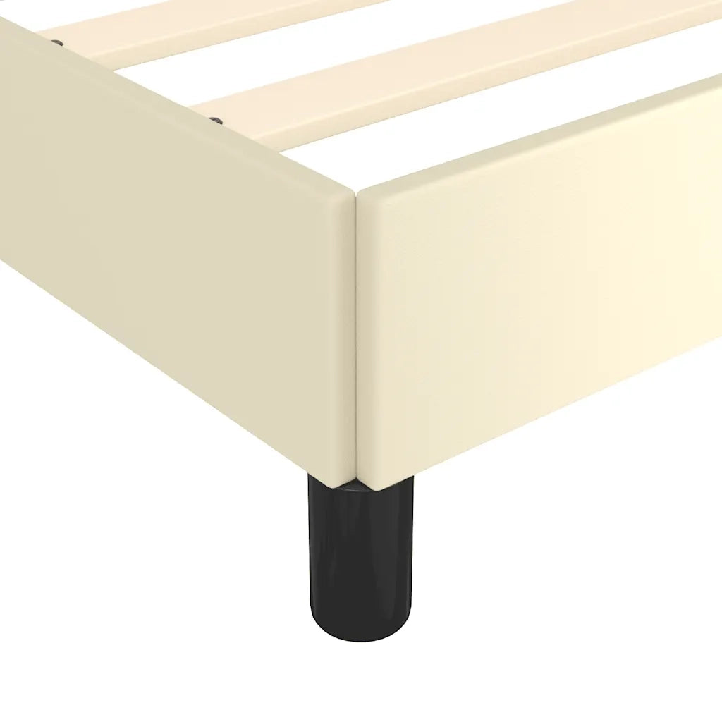 vidaXL Giroletto senza Materasso Crema 120x190 cm Similpelle