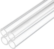Tubazione Acrilica 10 Pollici - Buisa Acrilica Transparente - 10 mm x 14 mm - 4 Pezzi - Tubazioni Idrauliche - Buona Resistenza al Vento - Alta Transparenza - Buisa Acrilica