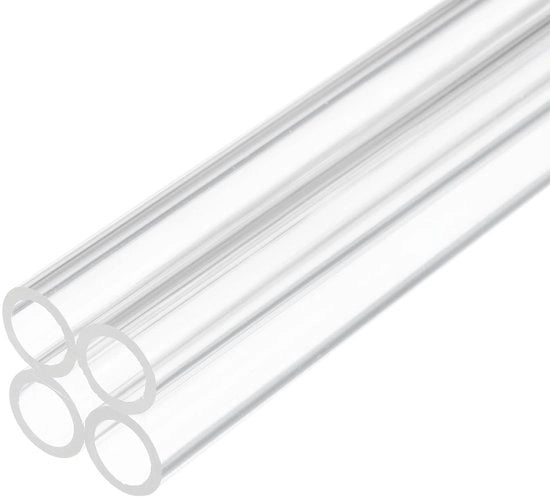 Tubazione Acrilica 10 Pollici - Buisa Acrilica Transparente - 10 mm x 14 mm - 4 Pezzi - Tubazioni Idrauliche - Buona Resistenza al Vento - Alta Transparenza - Buisa Acrilica