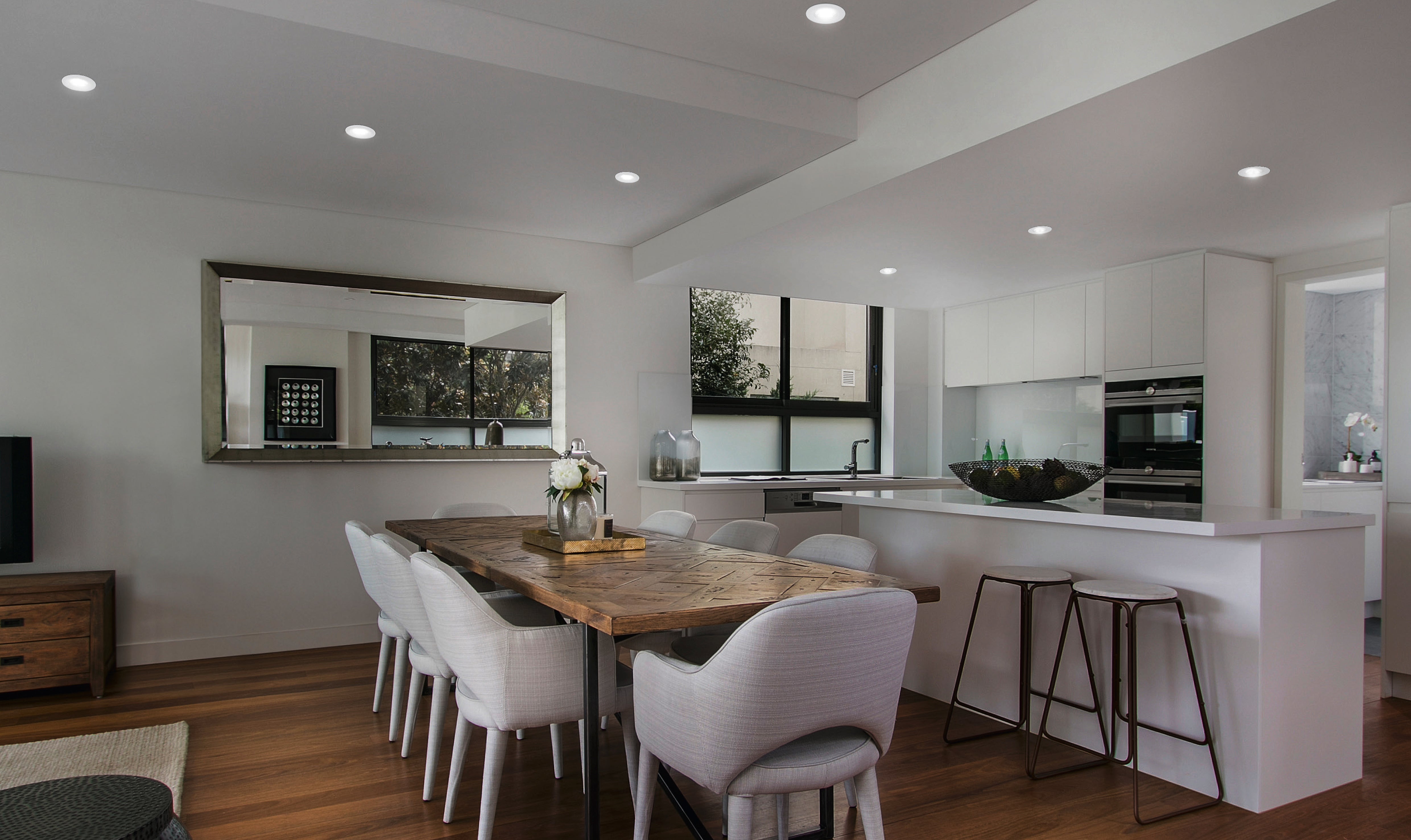 Illuminazione da Incasso da Interno a LED in Metallo Bianco Opaco