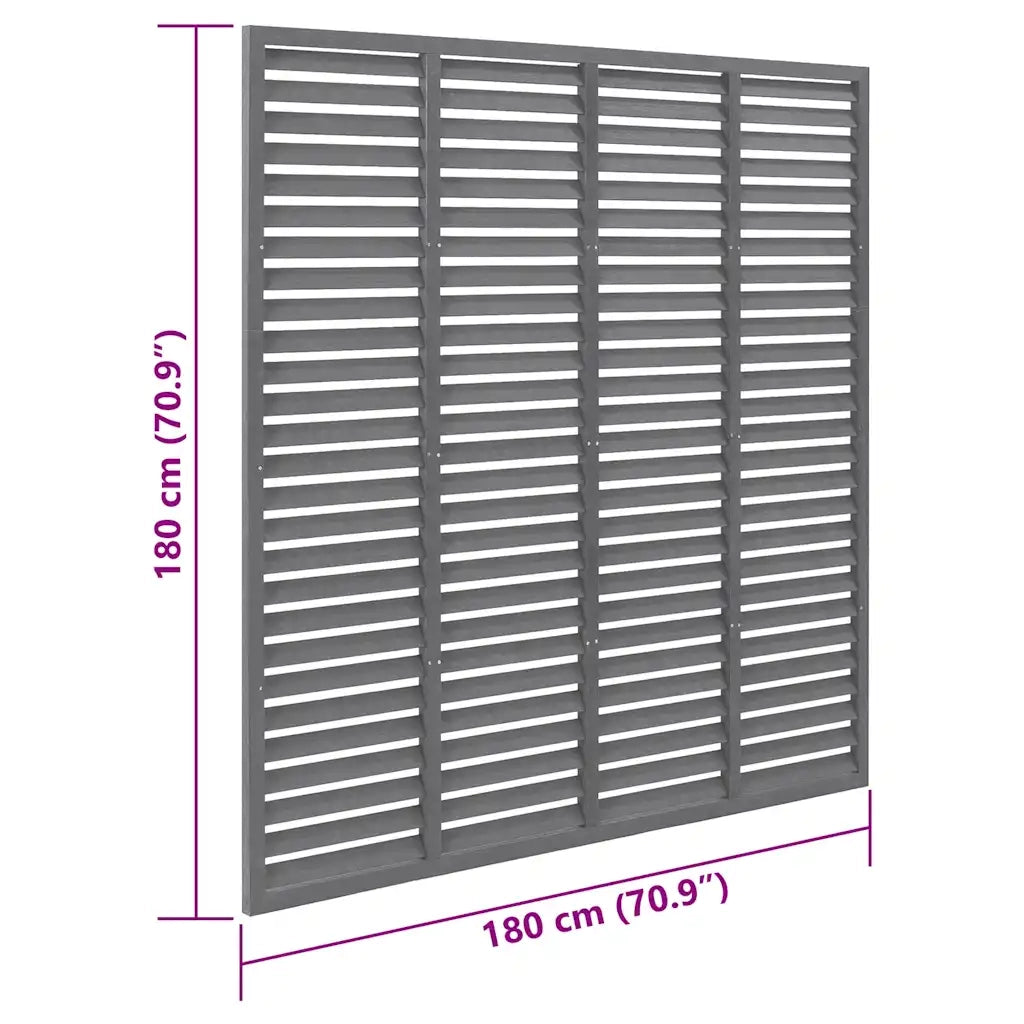 Recinzione a Persiana in WPC 180x180 cm Grigia 318107