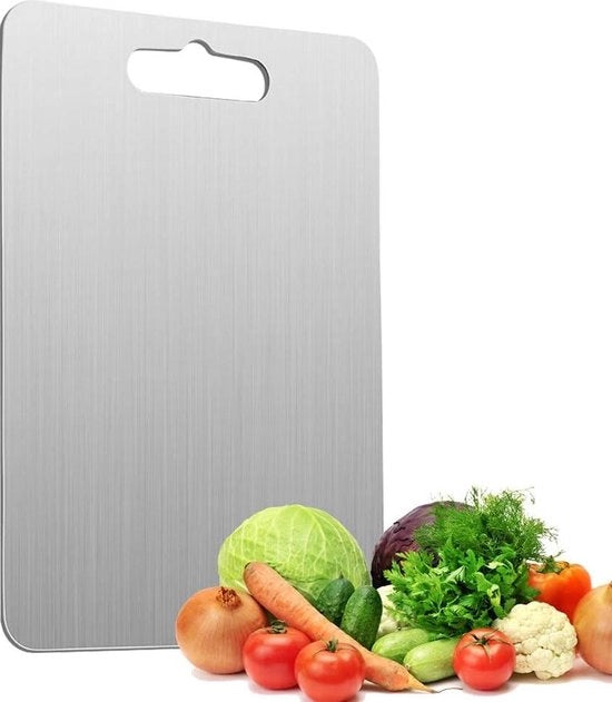 Piattaforma di taglio in acciaio inossidabile 304 - piattaforma professionale da cucina - facile da pulire - antibatterico - igienico - duraturo - 46 x 30 cm