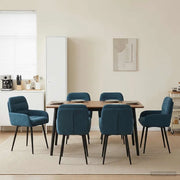 Sedie da pranzo 6 pcs Velluto (V) Blu 59 x 59,5 x 90 cm 3428254