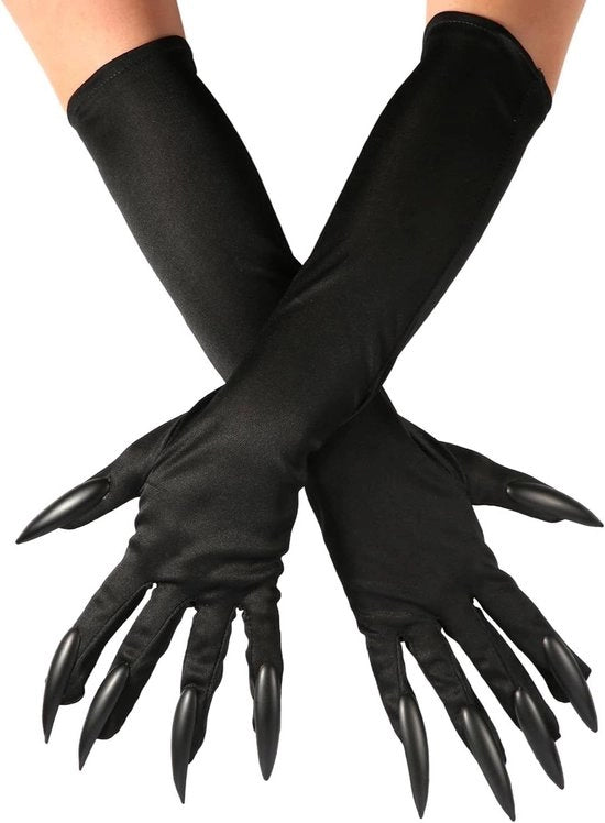 Mani Articolate per Halloween Cosplay, Costume Nero, Guanti con Articoli di Grifo e Gatto