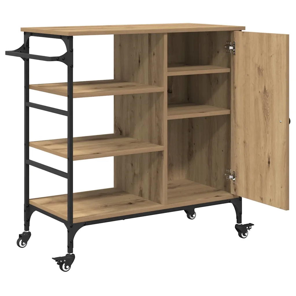 Carrello da Cucina Rovere artigianale 87,5 x 39 x 84,5 cm 871664
