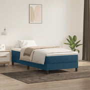 vidaXL Letto a Molle senza Materasso Blu Scuro 80x220 cm Velluto
