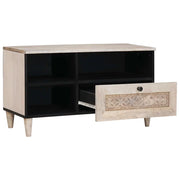 Mobile TV | Armadietto TV | Mobile Porta TV con cassetto Bianco Sbiancato 80 x 33 x 46 cm