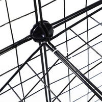 Recinto per Roditori Topini Criceti Recinzione Rete Gabbia 36 Pezzi 146x73x73 cm  Nero