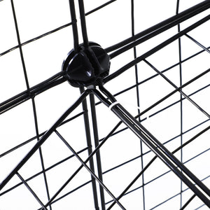 Recinto per Roditori Topini Criceti Recinzione Rete Gabbia 36 Pezzi 146x73x73 cm  Nero