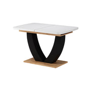 Vicco tavolo da pranzo allungabile Rovere bianco/dorato 120 x 80 cm Estensibile