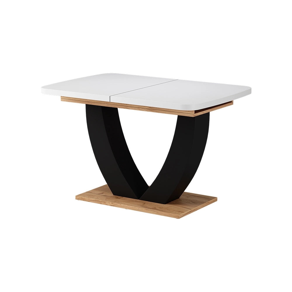 Vicco tavolo da pranzo allungabile Rovere bianco/dorato 120 x 80 cm Estensibile