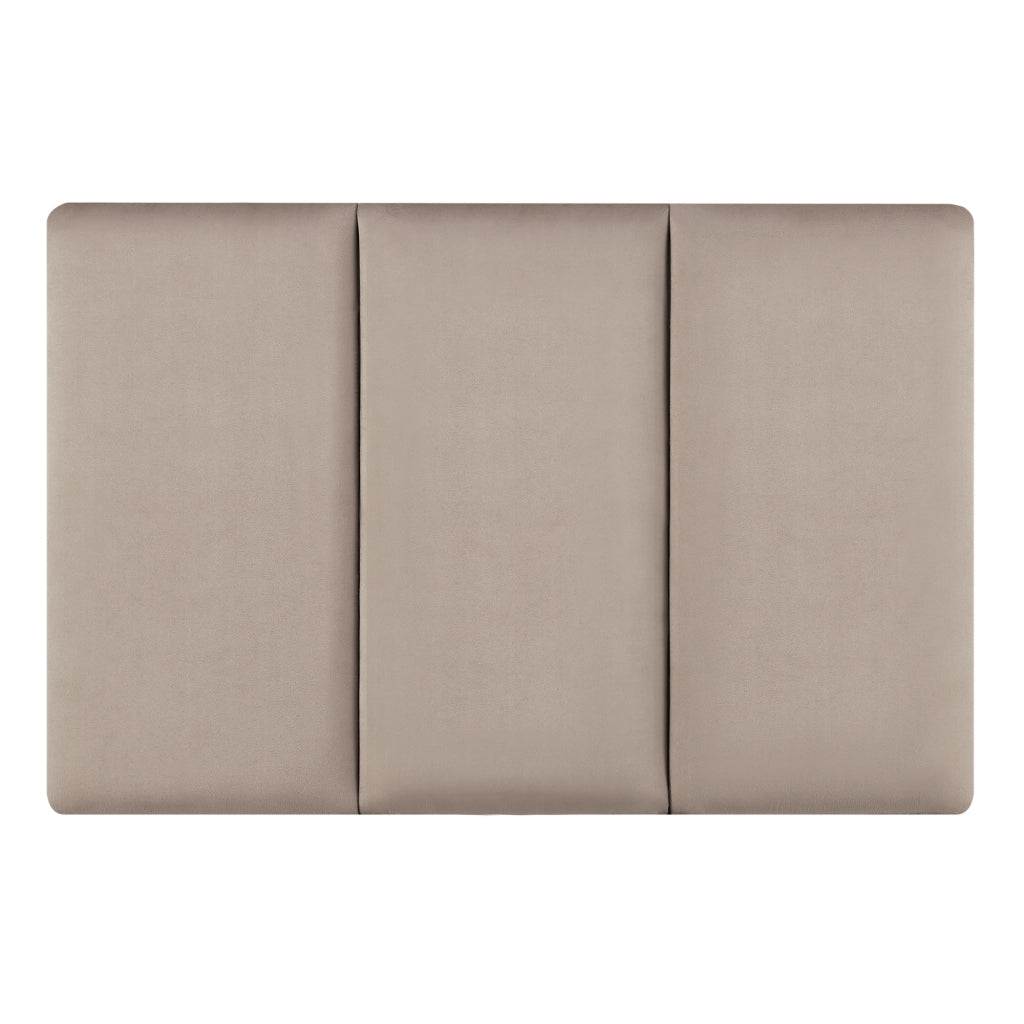 Set Carpino di 3 Pannelli Murali Imbottiti Rivestiti in Tessuto Velluto Grigio Chiaro 60x30 cm [neu.haus]