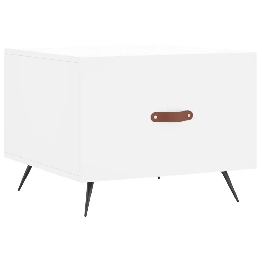 Tavolino da Salotto Bianco 50x50x40 cm in Legno Multistrato