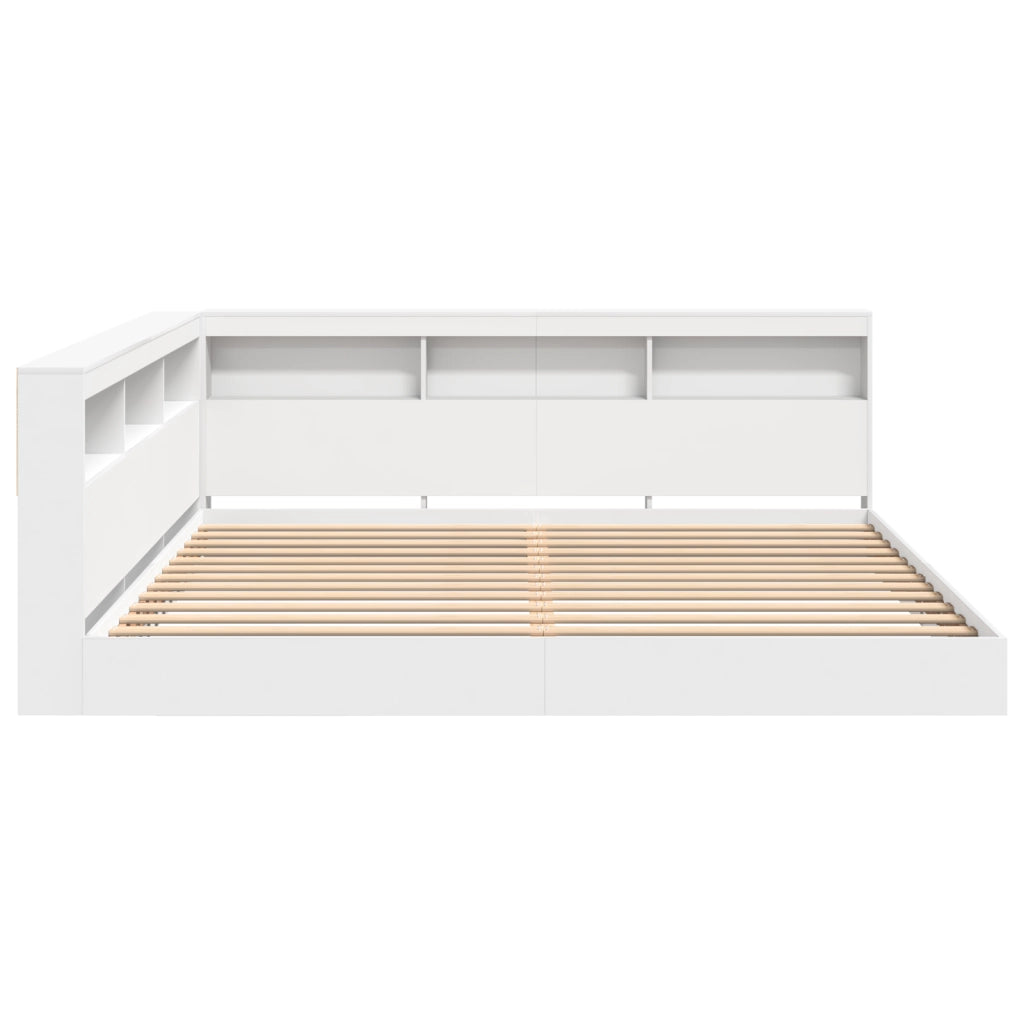 Letto a scaffale bianco 180x200 cm in legno ingegnerizzato