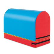 Appetino per capriole mailbox scatola ginnastica ecopelle tappetino rimovibile maniglia casa palestra-Attrezzo sicuro e resistente per bambini Blu