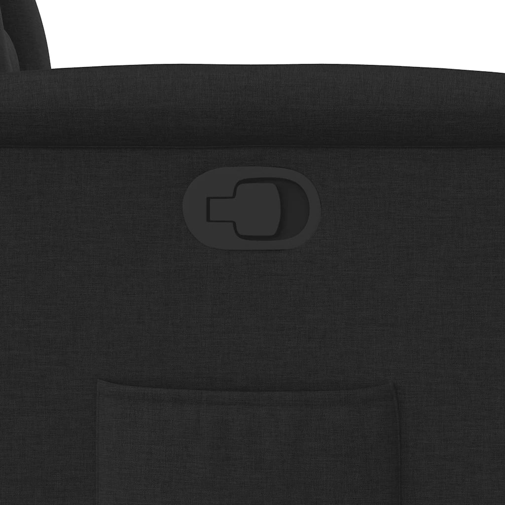 Divano Sedia-Poltrona Reclinabile in Tessuto Nero 567975
