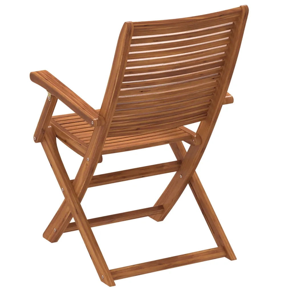 vidaXL Sedie da Giardino Pieghevoli con Braccioli 2pz Massello Acacia