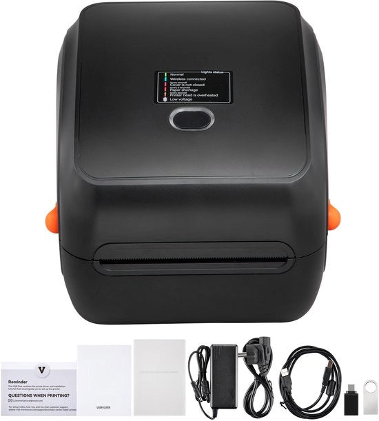 Stampante di etichette termiche 300 DPI per pacchetti da 4x6, con riconoscimento automatico di etichette, Bluetooth senza fili, compatibile con Windows, MacOS, Linux, Android e iOS, supporta Amazon, eBay, Etsy e altro.