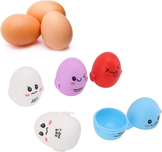 Organizzatore di Contenitori per Frigorifero Cartoon - Contenitore Plastico Portatile per l'Organizzazione di Uova - 5 pezzi.