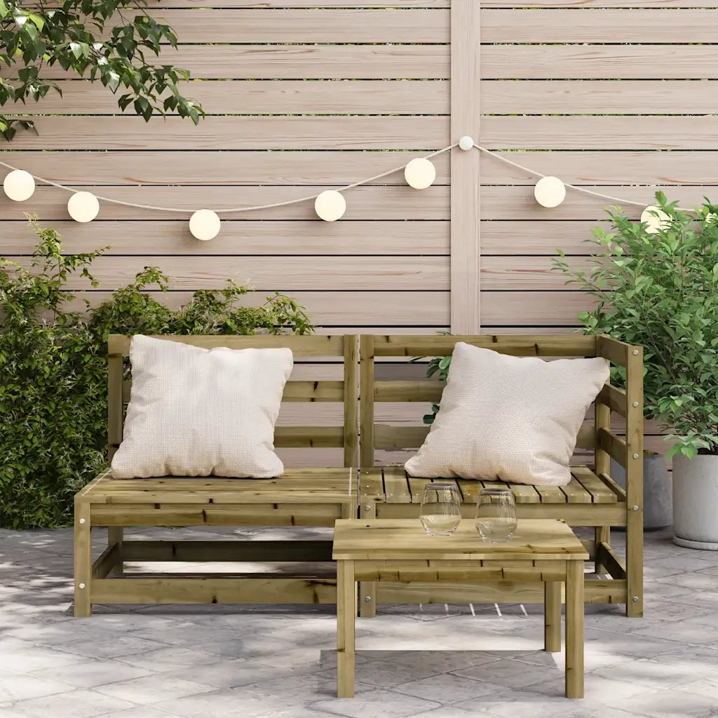 Divano da Giardino a 2 Sedute in Legno Impregnato di Pino 837948