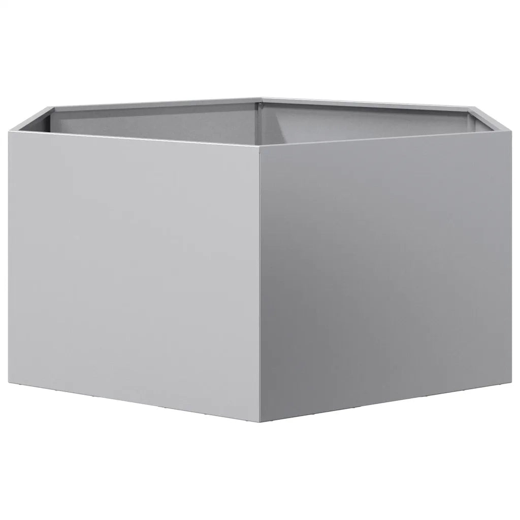 Fioriera da Giardino Esagono 104x90x45 cm in Acciaio Zincato 851134