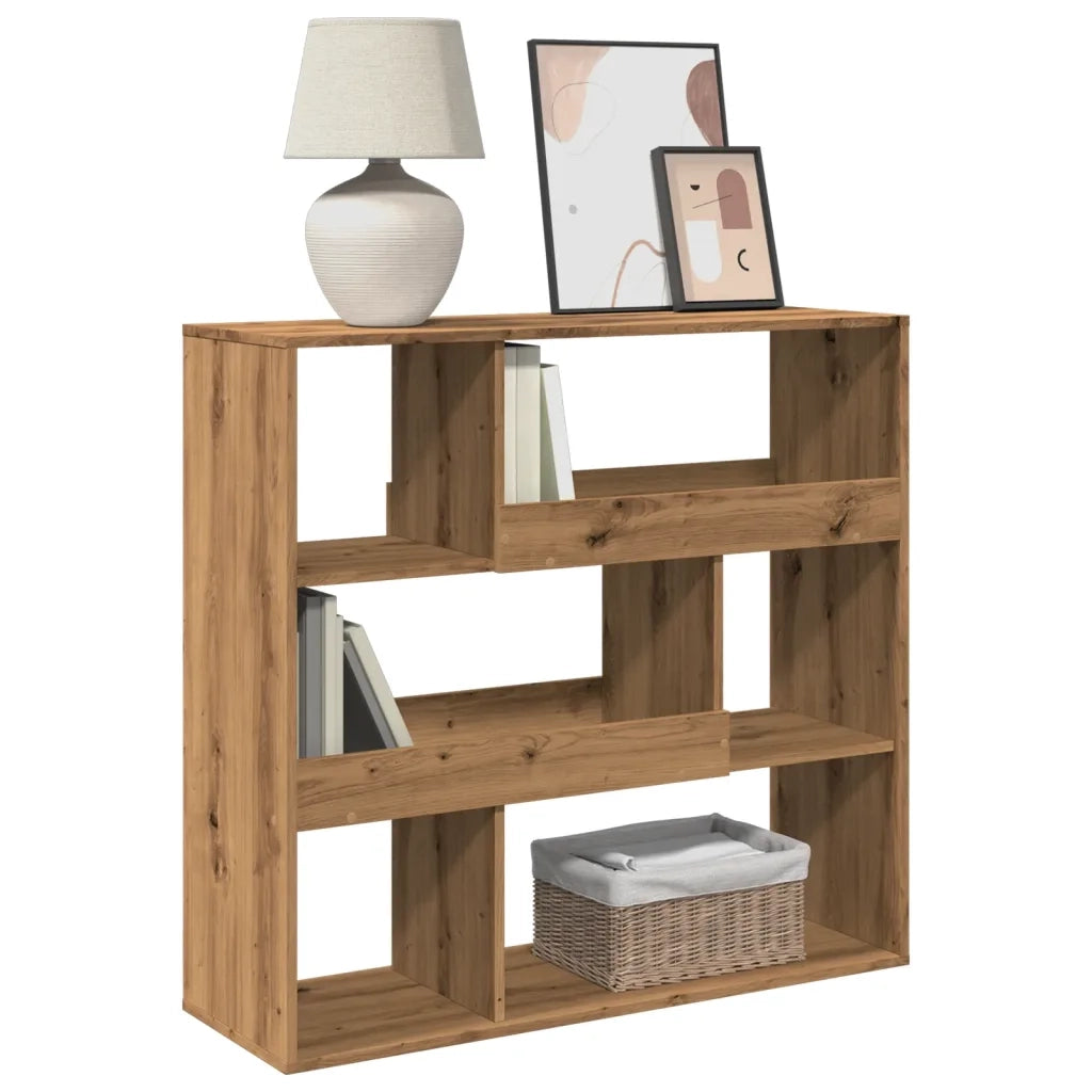 Libreria-Scaffale per Libri-Mobile di Stoccaggio Rovere Artigianale 100x33x94,5 cm in Truciolato