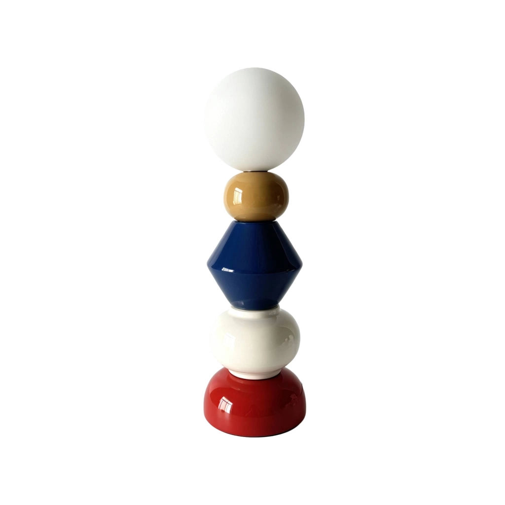 Lampada da tavolo per interni in ceramica e vetro ø13cm, terracotta