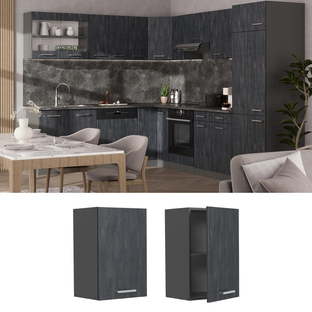Pensile da cucina R-Line Calce nera/Antracite 40 cm Vicco
