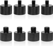 Adattatore per Microfono da 8 pezzi 3-8 maschile a 1-4 femminile e 1-4 maschile a 3-8 femminile Adattatore per Trussa Camera e Piedistallo per Microfono e Montaggio per Microfono