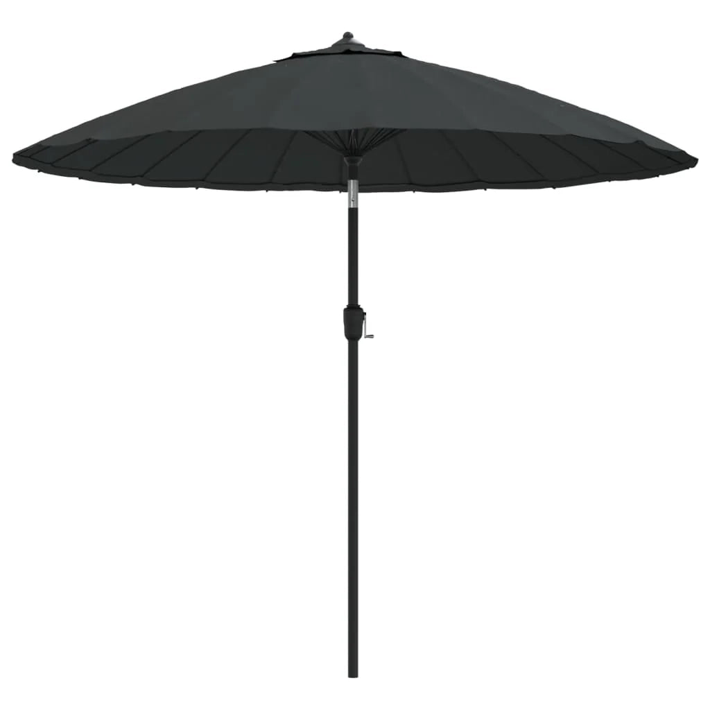 Ombrellone da giardino per esterni con palo in alluminio antracite da 270 cm 02_0008219