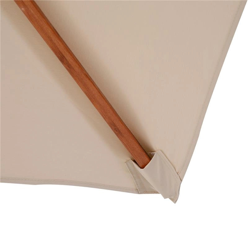 OMBRELLONE PARASOLE DOPPIO TETTO DA GIARDINO 3 X 3 M CREMA BAMBÙ