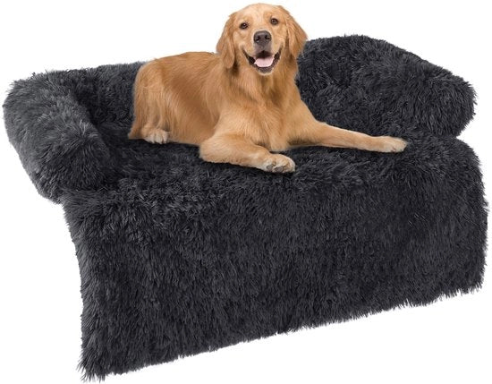 Cuscino Antislip per Cani di Medie e Grandi Taglie, XL, 110 x 95 x 18 cm, Grigio Scuro