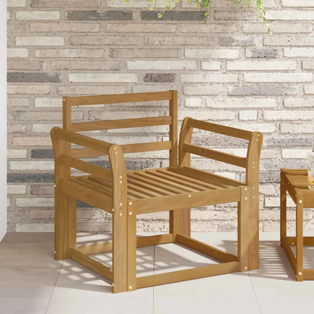 Set di divani da esterno Legno di Acacia Massello Bianco 3438973