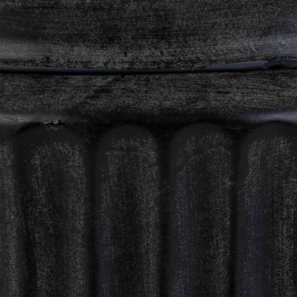 Vaso in ceramica nera, 18,5x10,5x24h cm