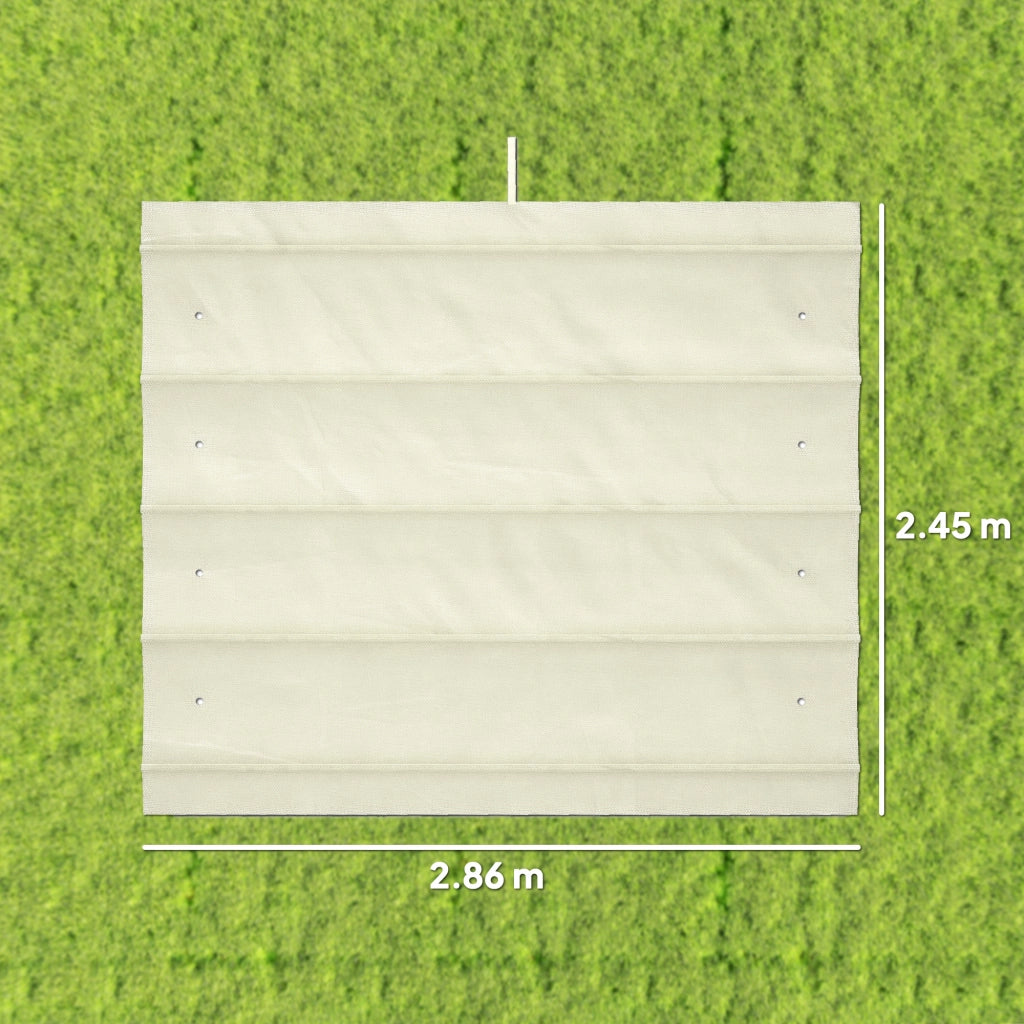 Telo Copertura Pergola Esterno Anti UV ¨C Xylo ¨C Poliestere Bianco Crema 286x245 cm