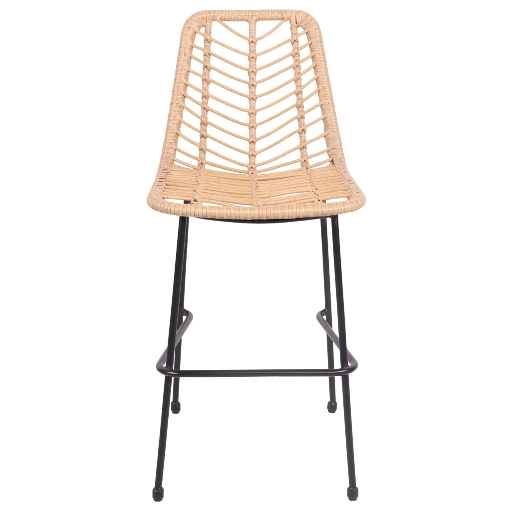 Set di 2 sgabelli da bar in rattan sintetico OKA