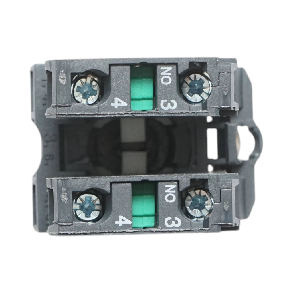 Selettore a 3 posizioni con ritorno, nero, 1NO+1NC, 24V/10A, TB5 Breckner Germany