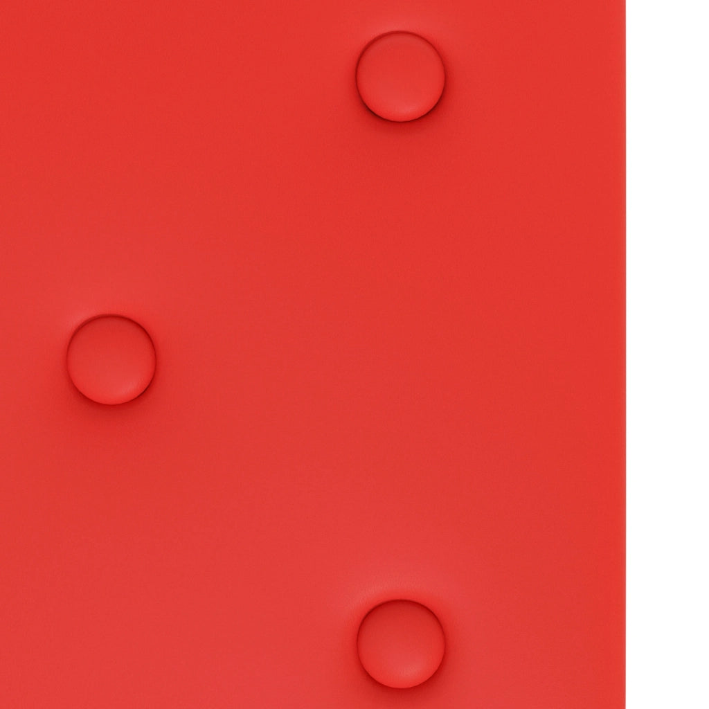 Testiera da Parete 12 pcs Rosso 60 x 30 cm Pelle Sintetica 42046518