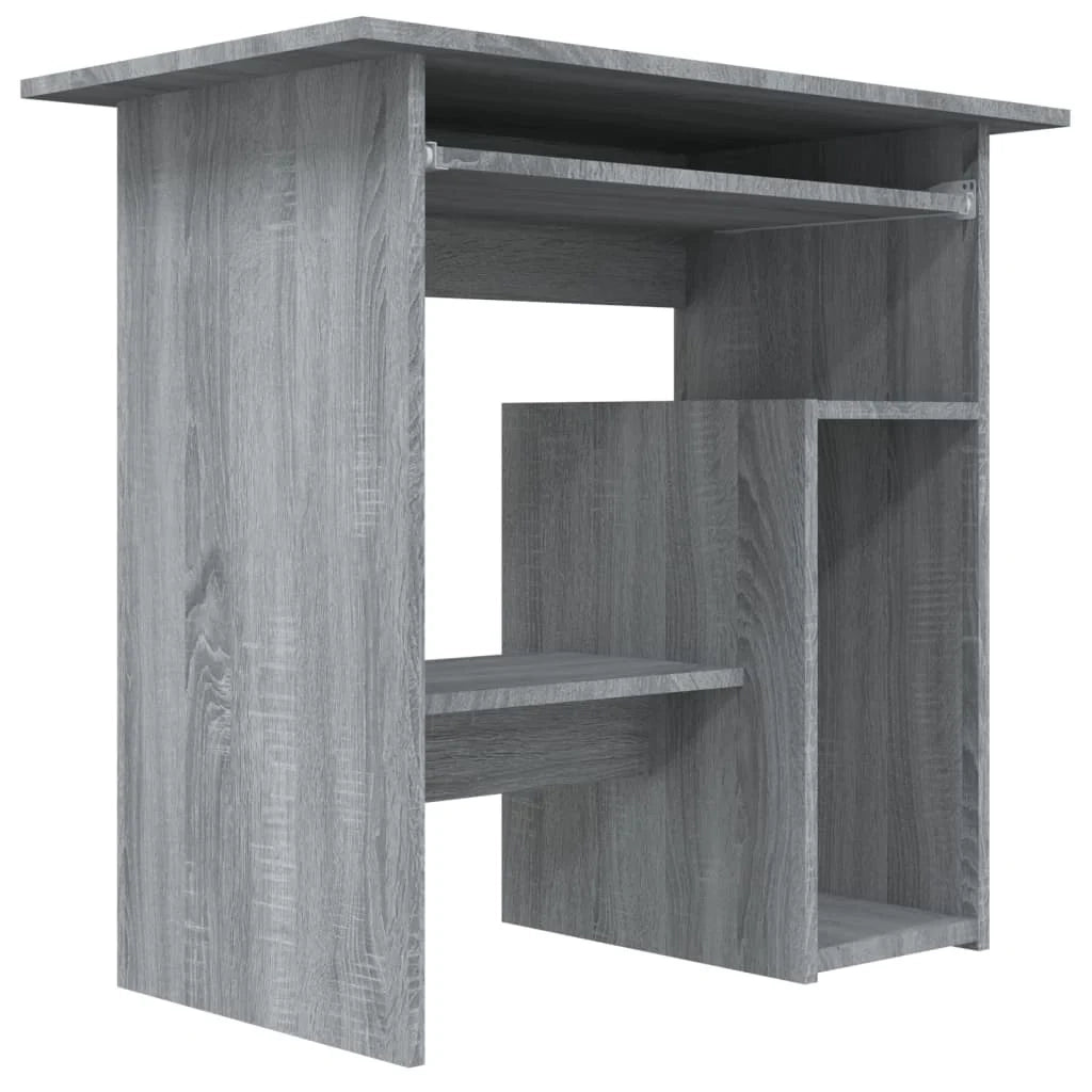 Scrivania Sonoma postazione computer scrivania da studio 80 x 45 x 74 cm legno ingegnerizzato grigio 02_0023964