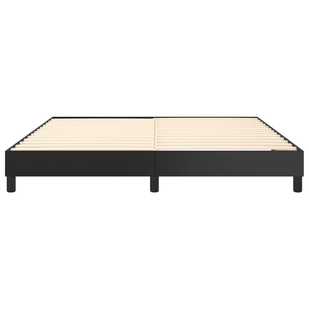 Struttura Letto a Rete a Molle-Giroletto Nero 180x200 cm in Similpelle 373773