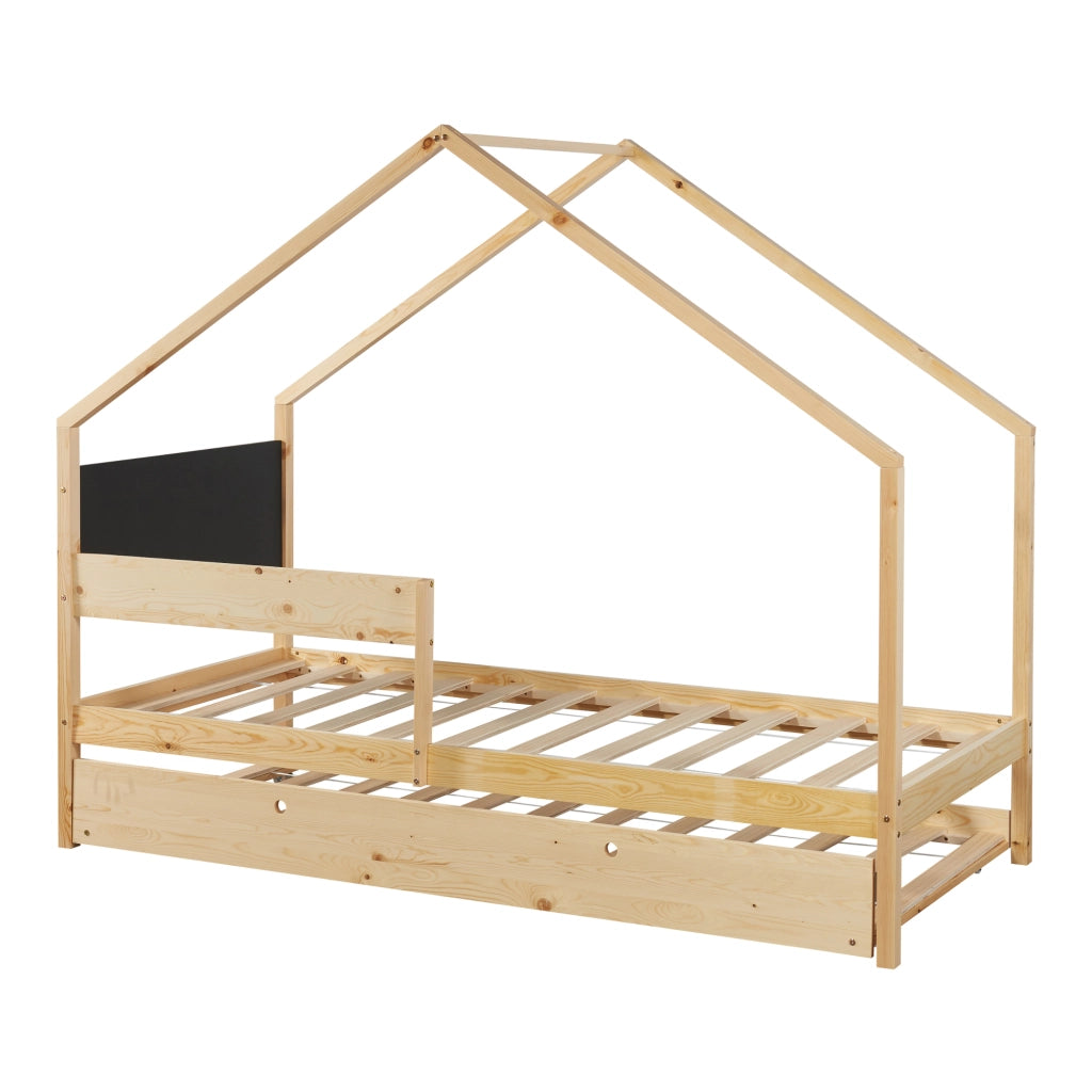 Letto Casetta per Cameretta Sodankylä con Secondo Letto Estraibile [en.casa]